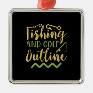 Vist en Golf Metalen Ornament