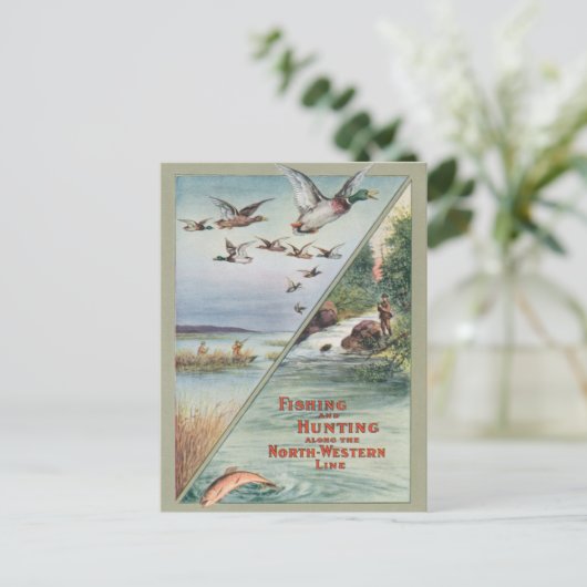 Vist en jaagt langs de noord-Westerne lijn Briefkaart (Staand voorkant)