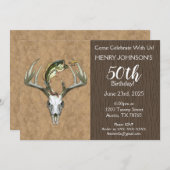 Vist en jaagt op de 50e verjaardag kaart (Voorkant / Achterkant)