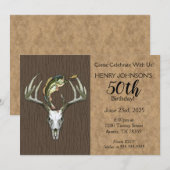 Vist en jaagt op de 50e verjaardag kaart (Voorkant / Achterkant)