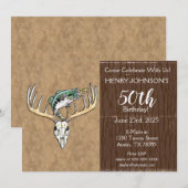 Vist en jaagt op de 50e verjaardag kaart (Voorkant / Achterkant)