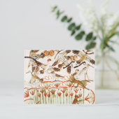 Vist en neigt in de moerassen briefkaart (Staand voorkant)