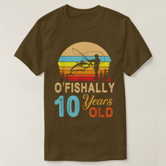 Vist Fisher O'Fishally 10 Years Old Happy Birth T-shirt (Design voorkant)
