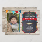 Vist Foto van Birthday Party Kaart (Voorkant / Achterkant)