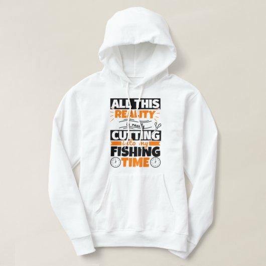 Vist Funny Gezegde Hobby Hoodie (Design voorkant)