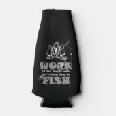 Vist Funny Work Custom Bottle Cooler (Voorkant)
