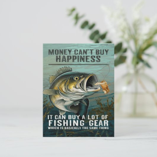 Vist Gear Happiness Briefkaart (Staand voorkant)