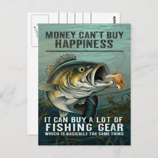 Vist Gear Happiness Briefkaart (Voorkant / Achterkant)