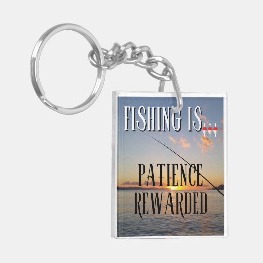 Vist... Geduld beloond Sleutelhanger (Voorkant Links)