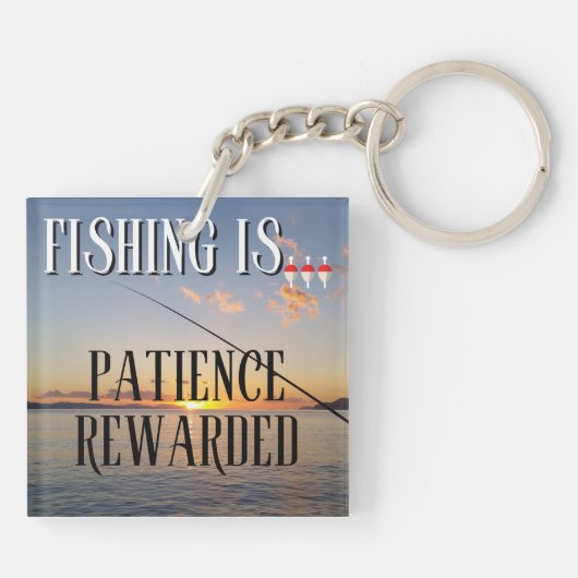 Vist... Geduld beloond Sleutelhanger (Achterkant)