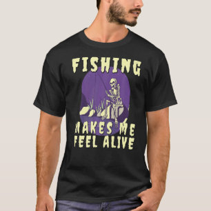 Vist geeft me het gevoel dat ik Alive Skeleton voe T-shirt