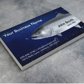 Vist Gids zalm Fishes Navy Blue Visitekaartje