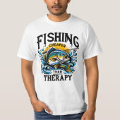 Vist goedkoper dan therapie t-shirt (Voorkant)