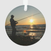 Vist GROOTSTE VANGST 2 Foto Ornament (achterkant)