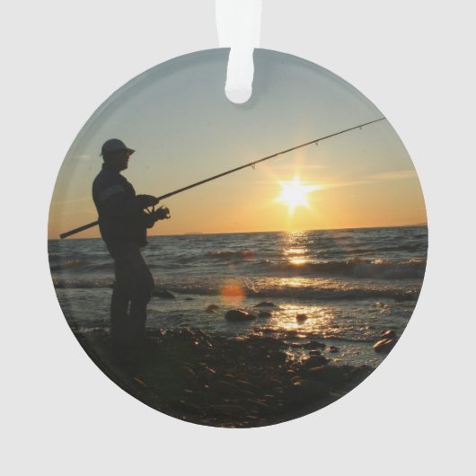 Vist GROOTSTE VANGST 2 Foto Ornament (achterkant)