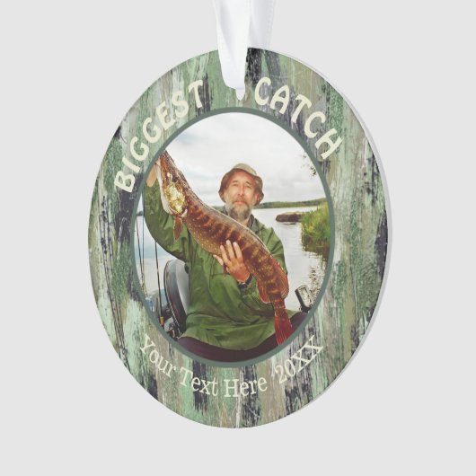 Vist GROOTSTE VANGST 2 Foto Ornament (voorkant)