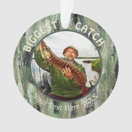 Vist GROOTSTE VANGST 2 Foto Ornament (voorkant)