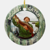 Vist GROOTSTE VANGST Keramisch Ornament (Achterkant)