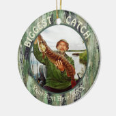 Vist GROOTSTE VANGST, Twee Foto Keramisch Ornament (Links)