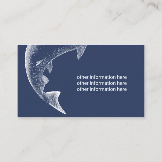 Vist Guide Professional Fisherman Navy Blue Visitekaartje (Achterkant)