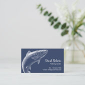 Vist Guide Professional Fisherman Navy Blue Visitekaartje (Staand voorkant)