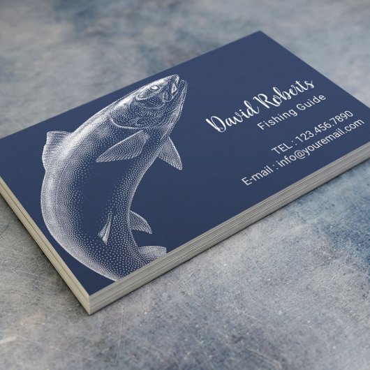 Vist Guide Professional Fisherman Navy Blue Visitekaartje