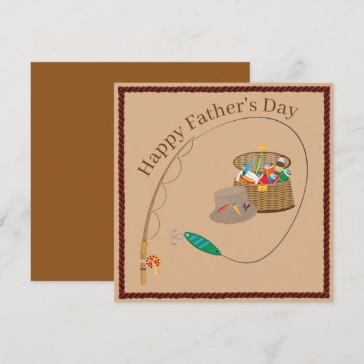 Vist 'Happy Fathers Day' Feestdagenkaart (Voorkant / Achterkant)