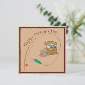 Vist 'Happy Fathers Day' Feestdagenkaart (Staand voorkant)