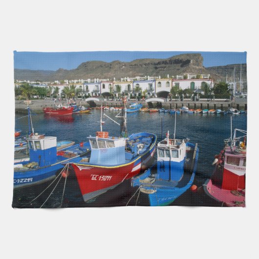 Vist Harbour, Puerto de Mogan, Gran Canaria; Theedoek (Horizontaal)