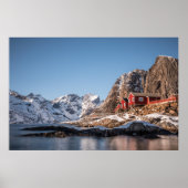 Vist het dorp Hamnoya Lofoten Poster (Voorkant)