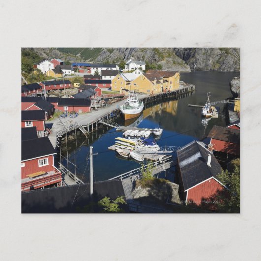 Vist het dorp Nusfjord. De Rorbuer, als de Briefkaart (Voorkant)