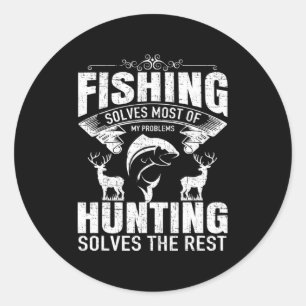 Vist het Jagen de Problemen van de Oplossing Campi Ronde Sticker