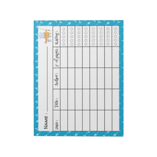 Vist het Notitieblok van het Logboek van het Onder (Linkerzijde)