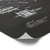 Vist het Patent Art Chalkboard van 1984 Poster (Hoek)