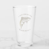 Vist: Het perfecte excuus... - Vissen Beer Glas (Achterkant)