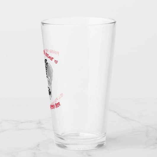 Vist: Het perfecte excuus... - Vissen Beer Glas (Links)