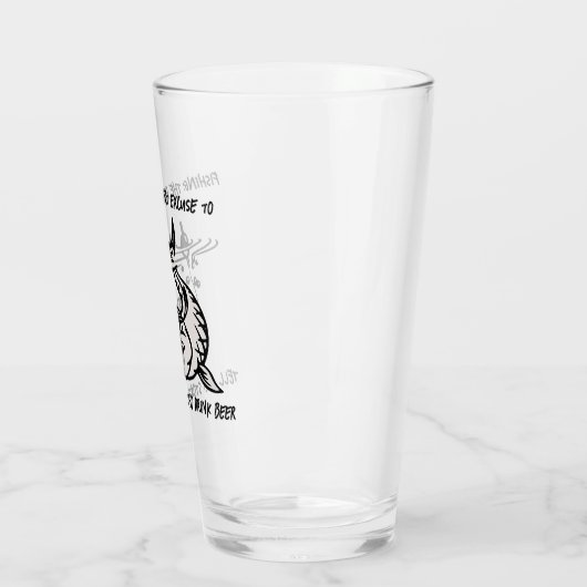 Vist: Het perfecte excuus... - Vissen Beer Glas (Links)