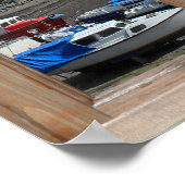 Vist het Uitzicht van de Haven van een Venster Poster (Hoek)