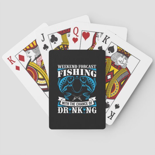 Vist het Weekend van de Kunst Vissend en Drink Pokerkaarten (Achterkant)