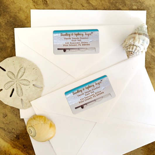 Vist het Zee van het Thema Coast Big Address Label