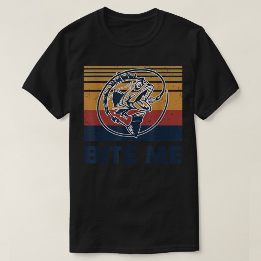 Vist Hook Bite Me Bass Catfish Pike Fisherman F T-shirt (Design voorkant)