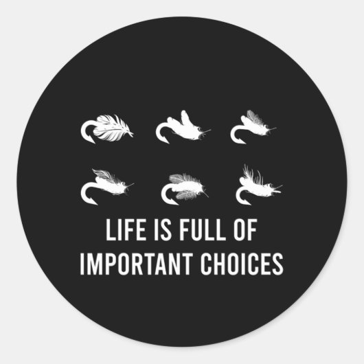 Vist Hook Fish Fisher Angler Fisherman Gift Ronde Sticker (Voorkant)