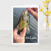 Vist Humor voor de Vader-in-Wet Aanpassing Kaart (Gele Bloem)