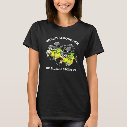 Vist "Humoureuze Bluegill Brothers" T-shirt (Voorkant)