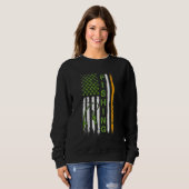 Vist Ierse Saint Patricks Day Us Flag Trui (Voorkant volledig)