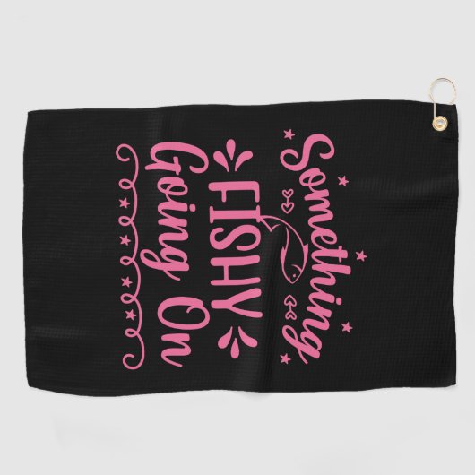 Vist iets dat gaat doorzetten golfhanddoek (Horizontaal)