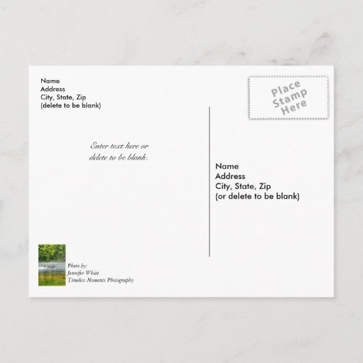 Vist in beweging blanco postkaart (Achterkant)