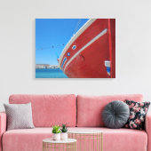 Vist in de haven van Mykonos in Cycladen Canvas Afdruk (Insitu (Woonkamer))