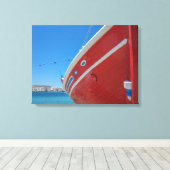 Vist in de haven van Mykonos in Cycladen Canvas Afdruk (Insitu (Houten vloer))