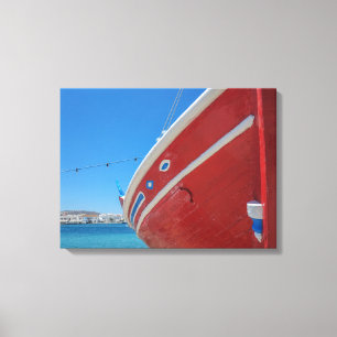Vist in de haven van Mykonos in Cycladen Canvas Afdruk